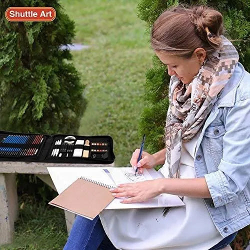 Kit De Lapices De Dibujo Profesional 52 Piezas Estruche Shuttle Art