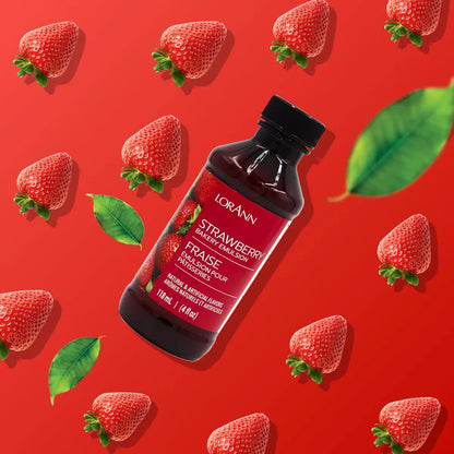 Emulsion Fresa Para Panaderia Botella 113 Gramos Sabor Natural Y Versatil