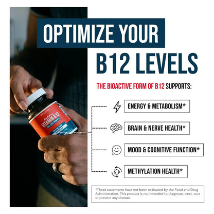 Vitamina B12 1000 Mcg Trifasica Con Metilfolato Energia Y Metabolismo