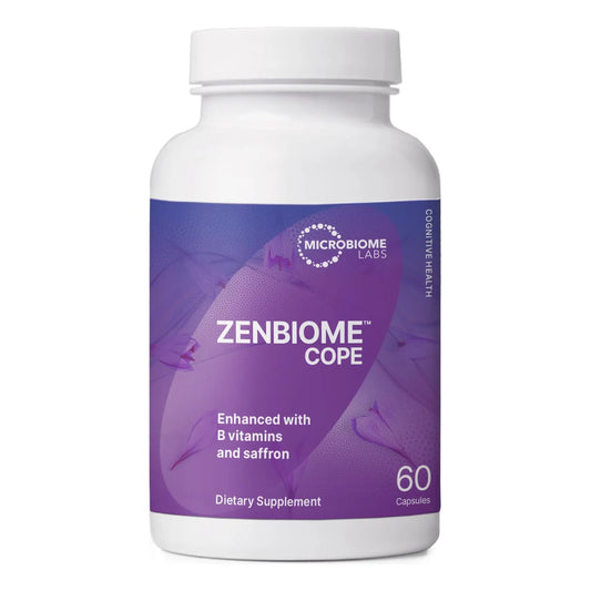 Zenbiome COPE Probiótico Para Salud Intestinal Y Estado De Ánimo Con Vitaminas B6 B12 Y Azafrán