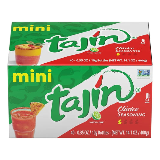 Tajín Clásico Chile Mini Exhibición Condimentos De Lima 40 Botellas