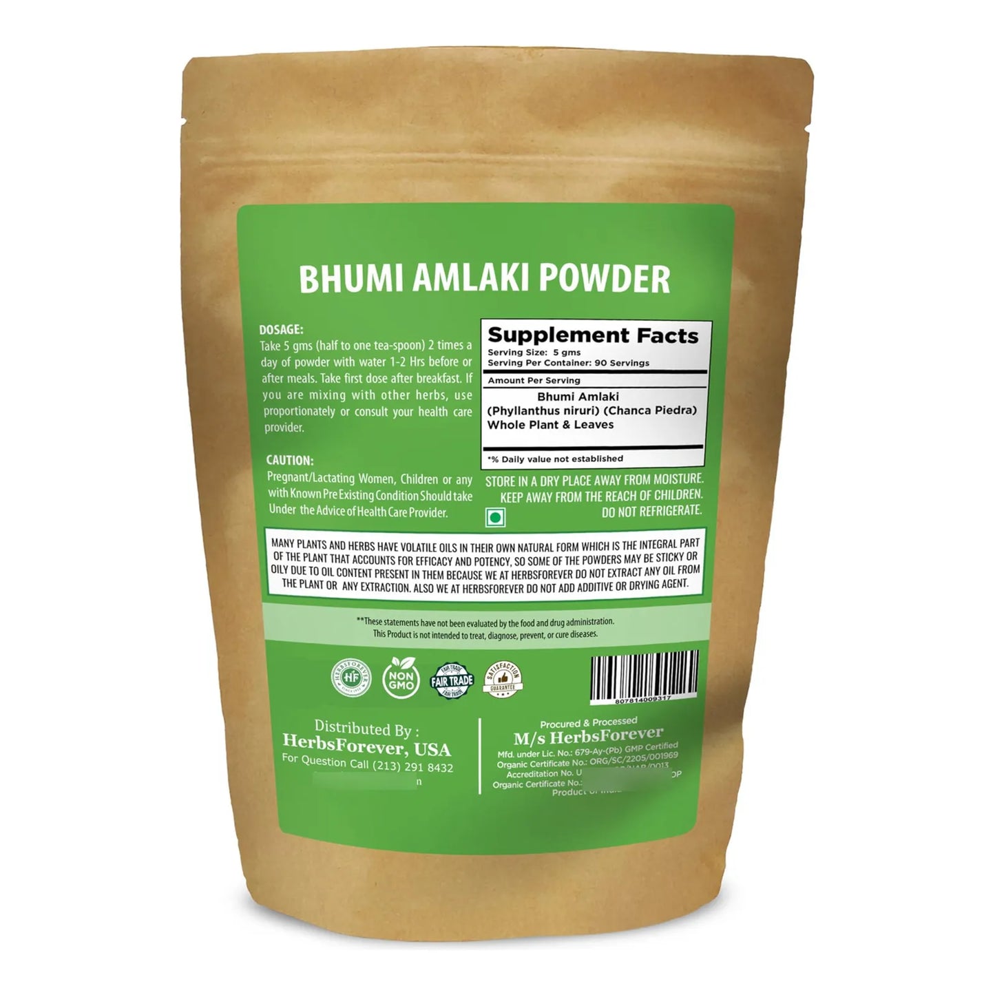 Polvo Orgánico De Amalaki Bhumy Con Chanca Piedra 454 Gramos Purifica Hígado Y Equilibra Energía