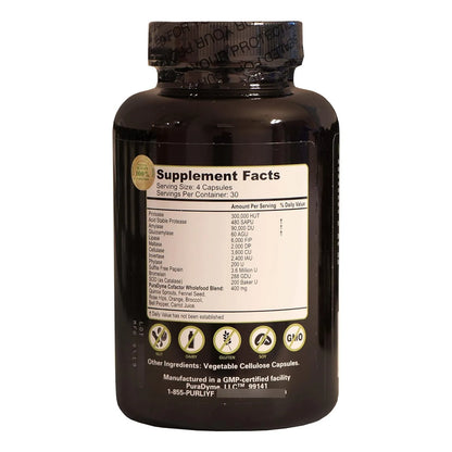 PuraZyme Mezcla De Enzimas Digestivas Lou Corona 120 Capsulas Digestión Eficiente
