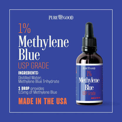 Tinte Azul De Metileno 1 Grado Farmacéutico Botella Cuentagotas 120 Ml