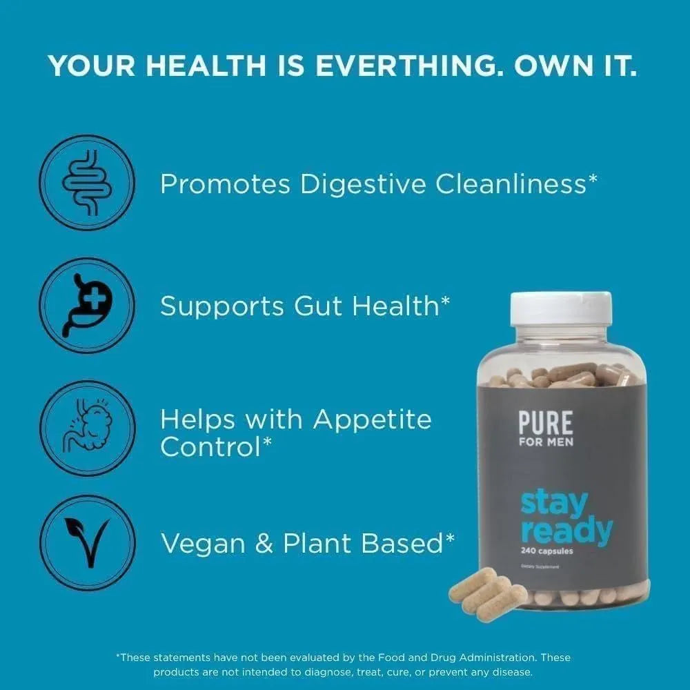 Fibra Para Hombres Original Suplemento Digestivo Con Psyllium Y Aloe Vera