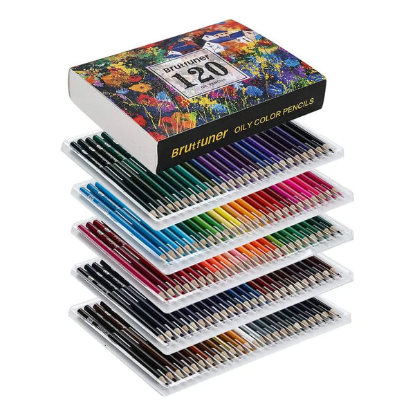 Lápices De Colores Óleo Suaves 120 Piezas Set Profesional Para Artistas Y Creativos
