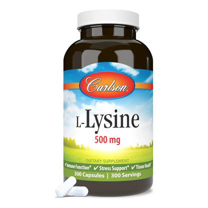 L Lisina 500 Mg 300 Capsulas Desarrollo Muscular Tejidos Saludables