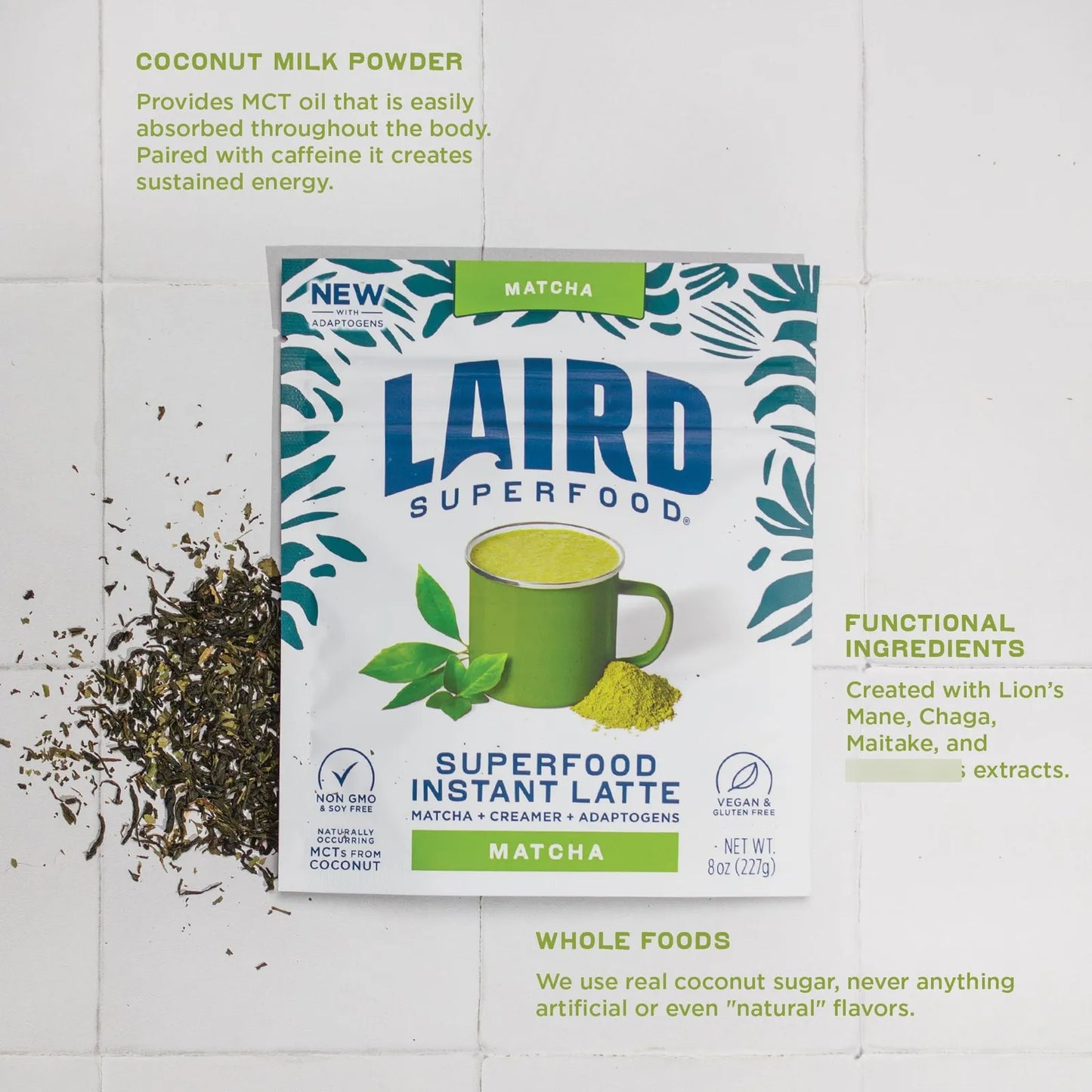 Instafuel Matcha Plus Creamer Polvo De Té Verde Matcha Latte Antioxidante Sin Lácteos Vegano