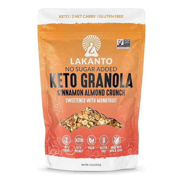 Granola Crujiente Lakanto Canela Almendras Keto Sin Azúcar Vegano