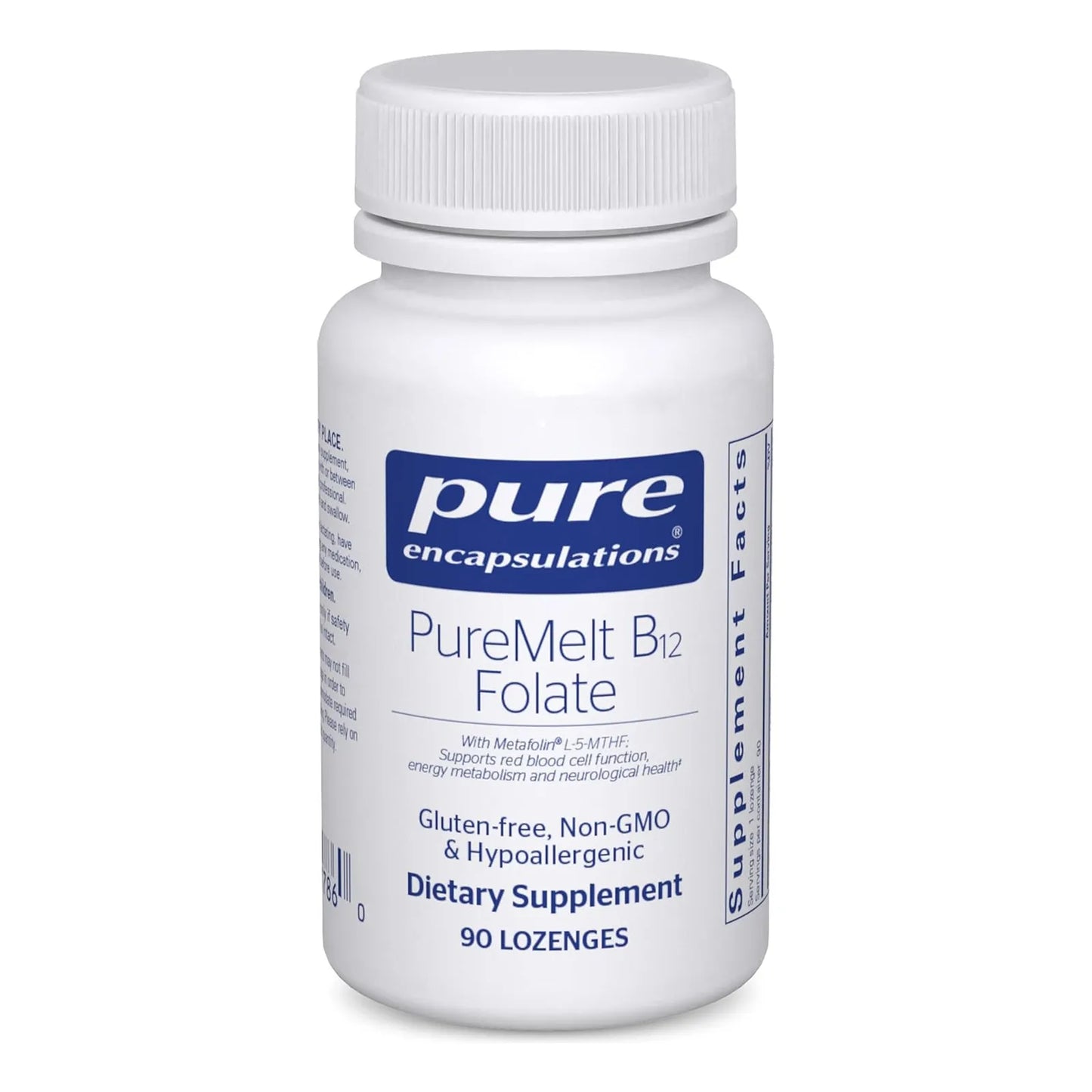 Vitamina B12 Con L 5 MTHF Pure Encapsulations 90 Tabletas Metabolismo Energía