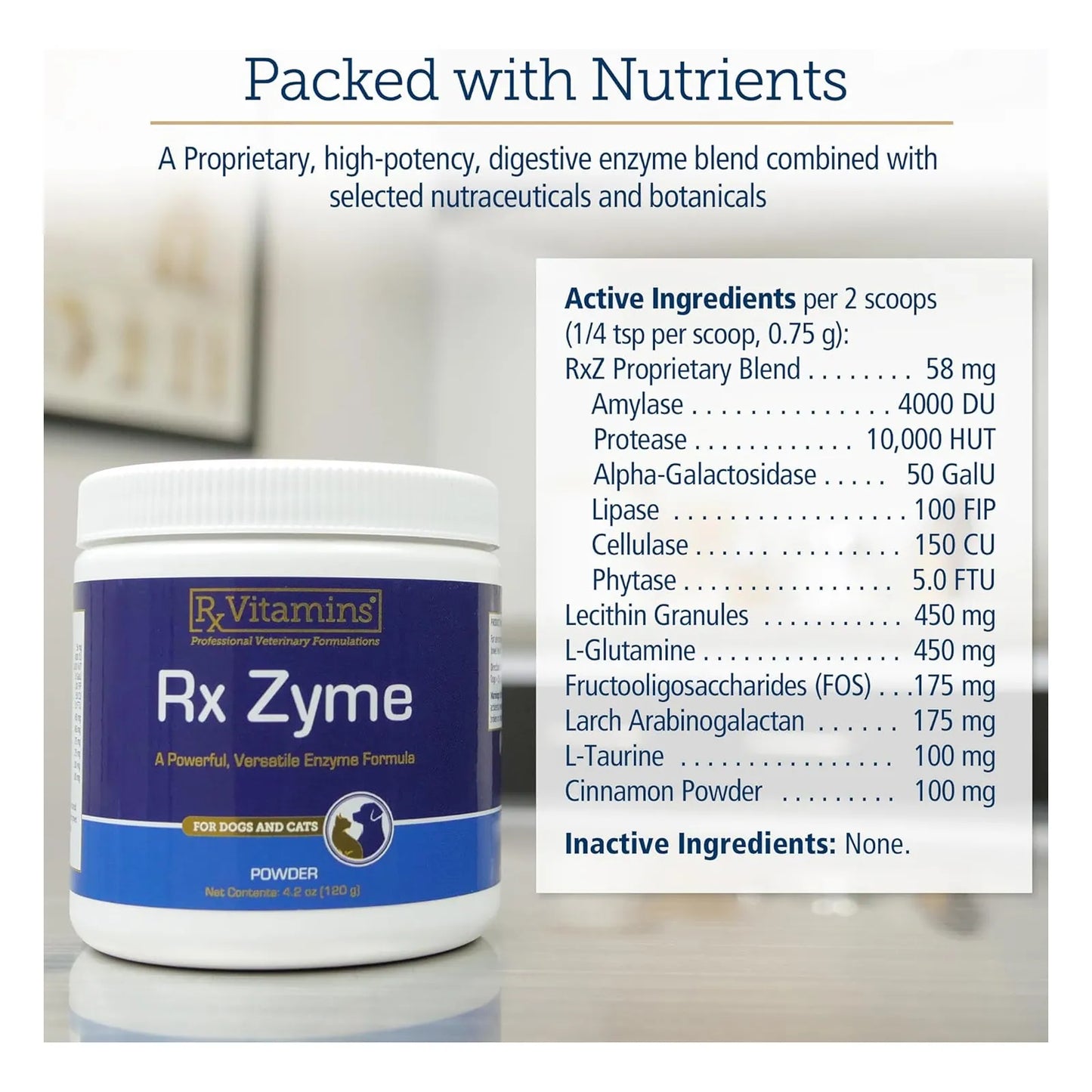 Enzimas Digestivas En Polvo Rx Zyme Para Perros Y Gatos Alivio Diarrea Estreñimiento