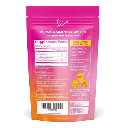 Dulces De Jengibre Frambuesa Para Embarazo Náuseas Digestión Pink Stork
