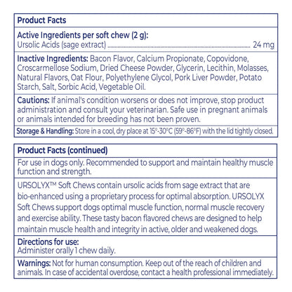 URSOLYX Masticables Suaves Para Perros Apoyo Salud Muscular 60 Unidades