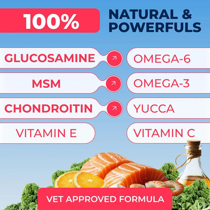 Masticables Glucosamina Para Perros Con Omega 3 Y Condroitina Alivia Dolor Articular