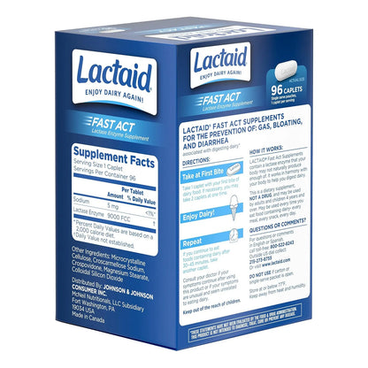 Lactaid Cápsulas Intolerancia A La Lactosa 96 Dosis Viaje Acción Rápida - Imagen 4