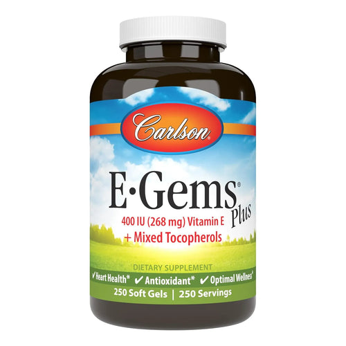 Vitamina E Natural 400 Ui 250 Geles Blandos Carlson E Gems Plus Corazon Sano