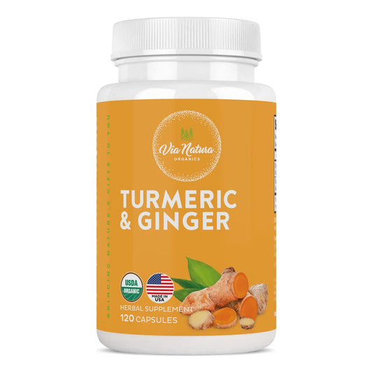 Capsulas De Curcuma Y Jengibre 1000 Mg Organicas 120 Unidades Refuerzo Inmunologico