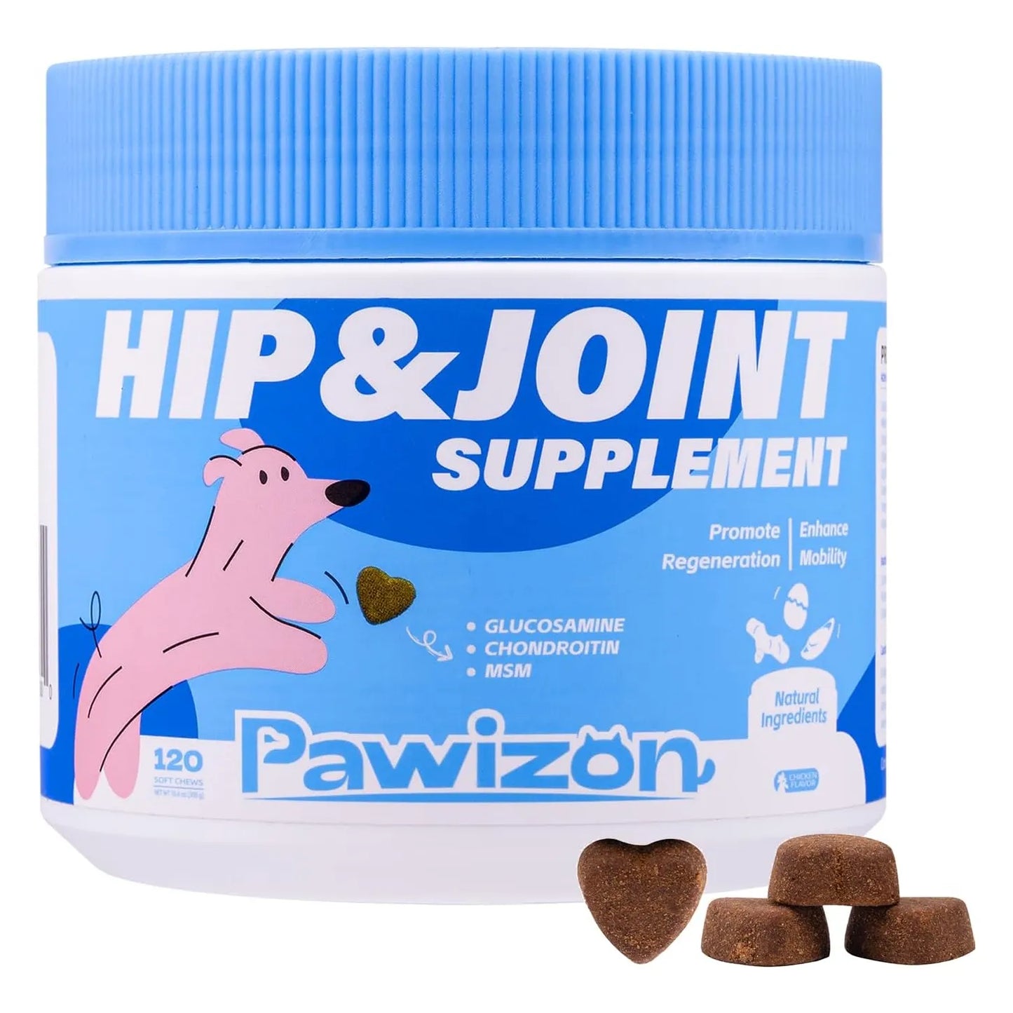 Masticables Suaves Para Perros Cadera Articulaciones Con Glucosamina Condroitina MSM