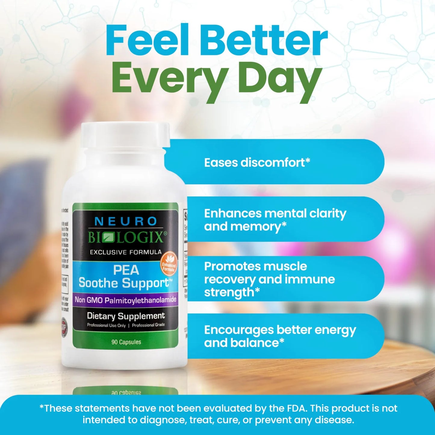 Fórmula Natural PEA Alivio Sensibilidad Soporte Nervioso Resveratrol