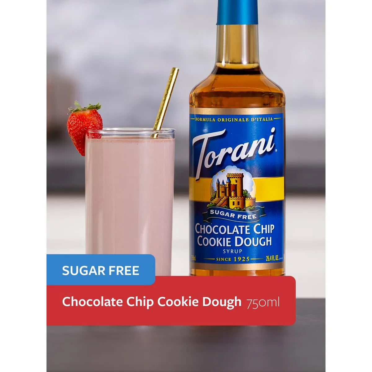 Jarabe Torani Masa De Galletas Con Chispas De Chocolate Sin Azúcar 25.4 Fl Oz