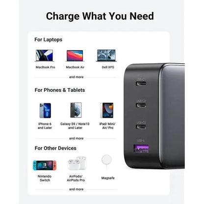 Cargador De Pared Ugreen Carga Rapida 100w Gan 3 Usb C 1 Usb - Imagen 3