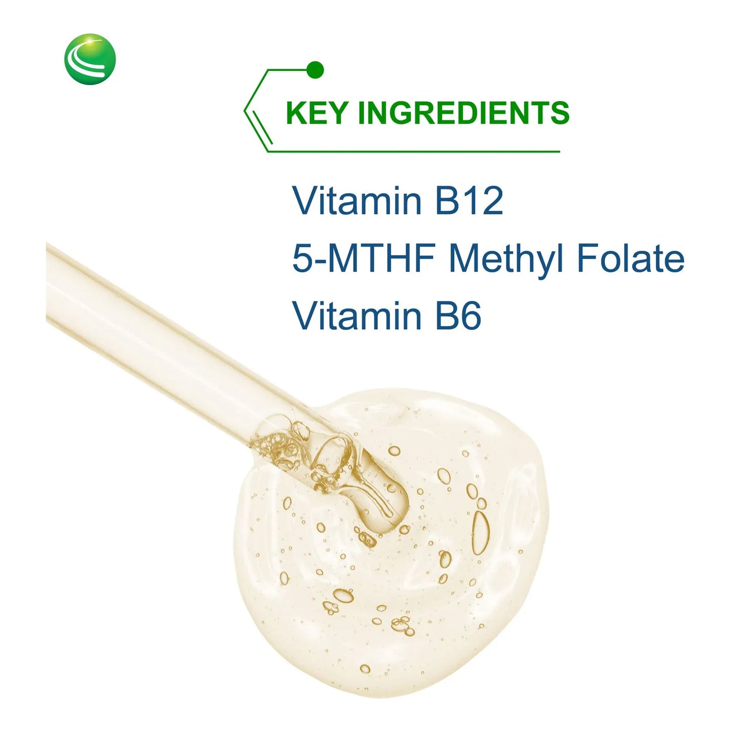 Suplemento De Metil B12 Y Metil Folato Para Salud Cerebral Y Cardiovascular Sabor A Bayas 2 Onzas