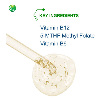 Suplemento De Metil B12 Y Metil Folato Para Salud Cerebral Y Cardiovascular Sabor A Bayas 2 Onzas