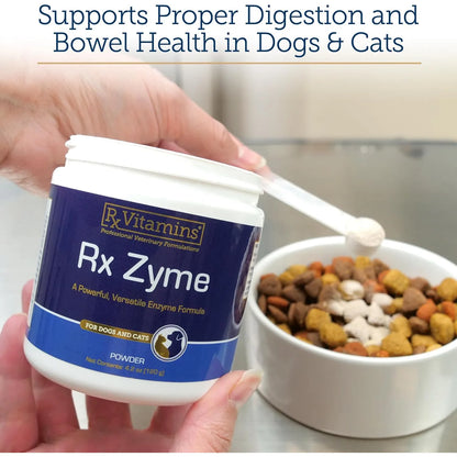 Enzimas Digestivas En Polvo Rx Zyme Para Perros Y Gatos Alivio Diarrea Estreñimiento