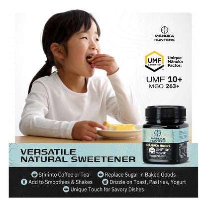 Miel De Manuka UMF 10+ MGO 263+ Pura De Nueva Zelanda Edulcorante Natural
