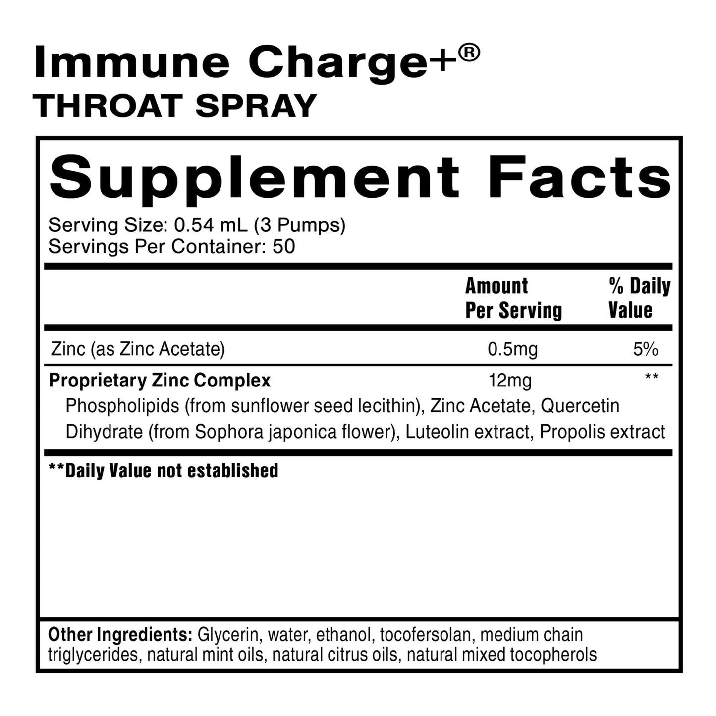 Immune Charge Spray Zinc Quercetina Absorcion Liposomal Apoyo Inmunologico