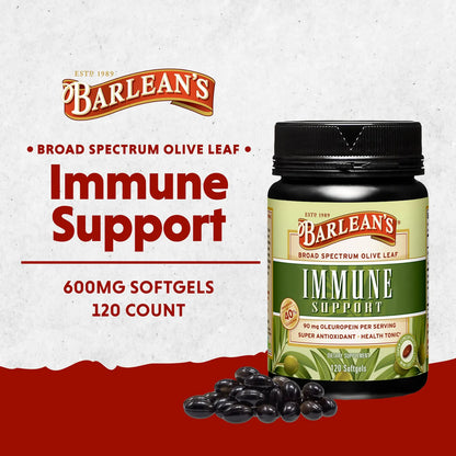 Barleans Cápsulas Blandas Complejo Hoja De Olivo 90 Mg Antioxidantes Refuerzo Inmunológico Y Cardíaco