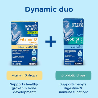 Vitaminas D Orgánicas Para Bebés 3.25 Ml Promueve Crecimiento Saludable