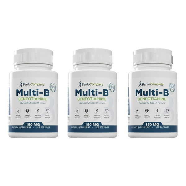 Benfotiamina Multi B 360 Capsulas Paquete De 3 Botellas Apoyo Neuropatia