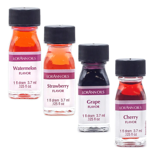 Aceites Frutales Lorann Pack 4 Sabores Aroma Rojizo Intenso Y Natural