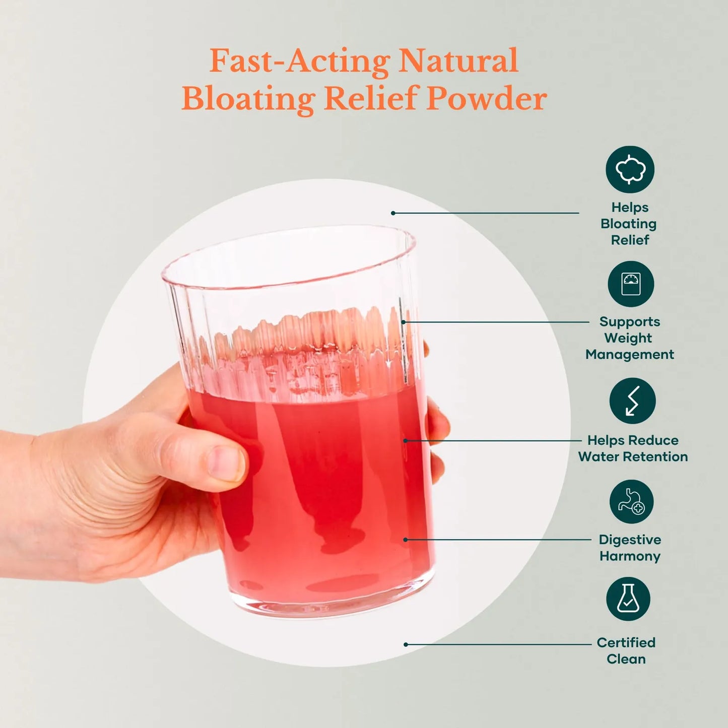 Glow Bloating SOS Powder Alivio Hinchazón Metabolismo Salud Intestinal