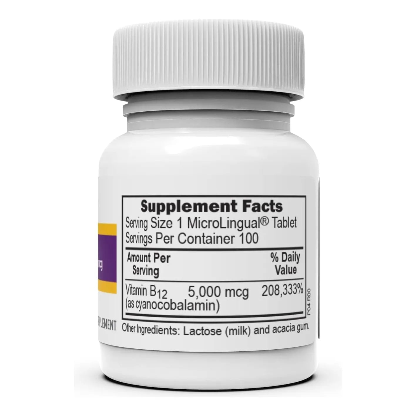 Vitamina B12 Cianocobalamina 5000 Mcg Tabletas Microlingües Energía Y Bienestar