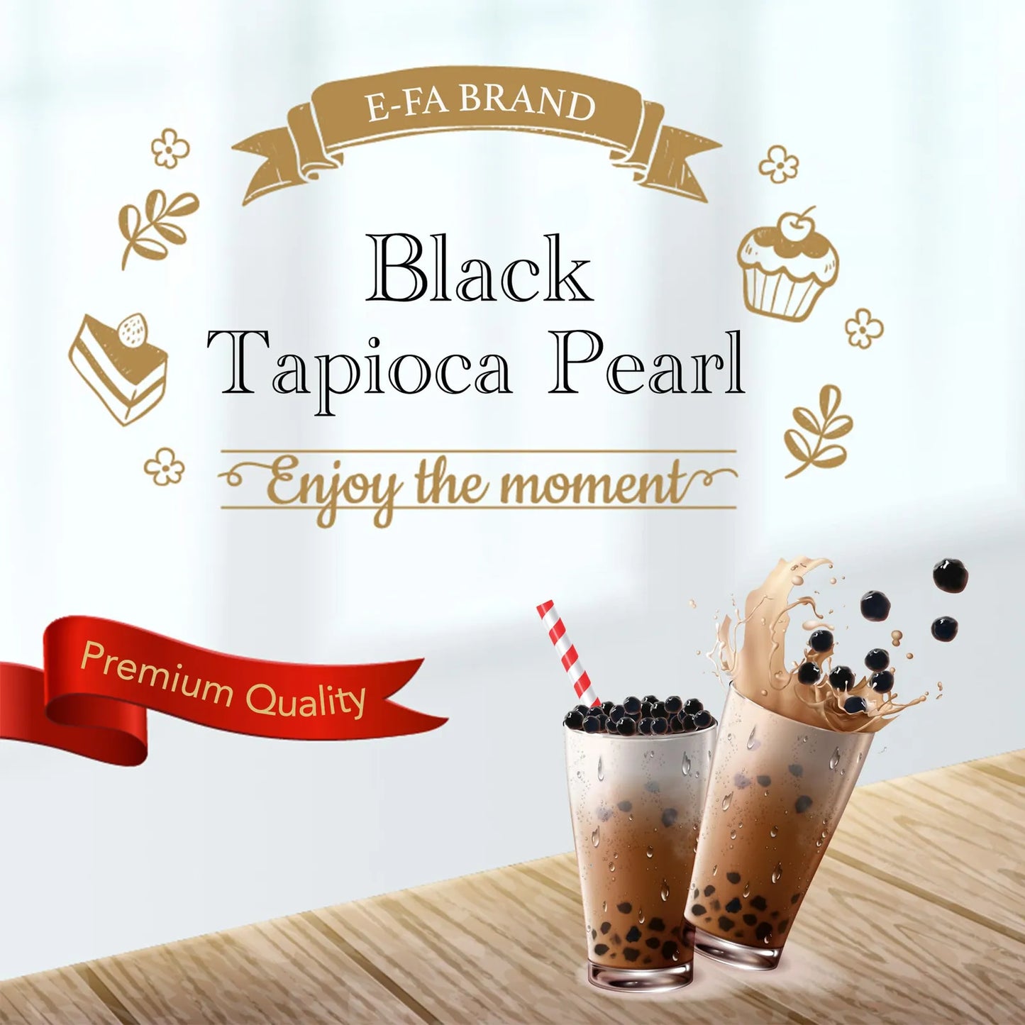 Perlas De Tapioca Negras Premium 400 G Para Postres Y Bebidas