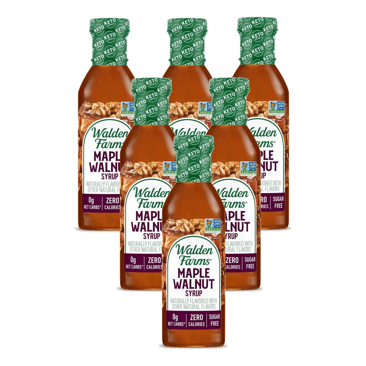 Jarabe De Nuez De Arce Sin Calorías 355 Ml Pack De 6 Envases Walden Farms
