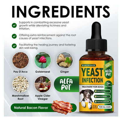 Tratamiento Líquido Herbal Para Infección Por Levaduras En Perros Alivia Picazón Y Alergias
