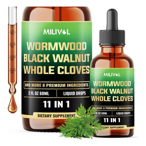 Gotas Líquidas De Ajenjo Con Nuez Negra Y Clavo 2 Oz 60 Días