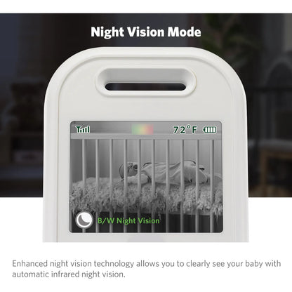 Monitor De Bebé LCD IPS 2.8 Pulgadas Con Visión Nocturna Y Cámara Panorámica
