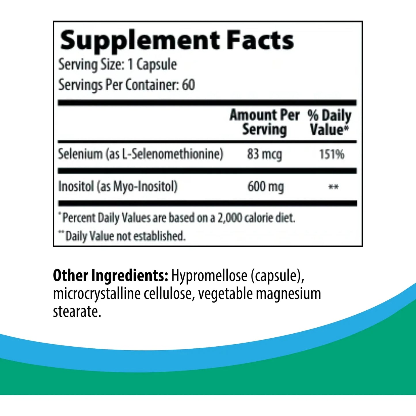 Rootcology Selenio Myo Inositol 60 Capsulas Equilibrio Hormonal E Inmunologico