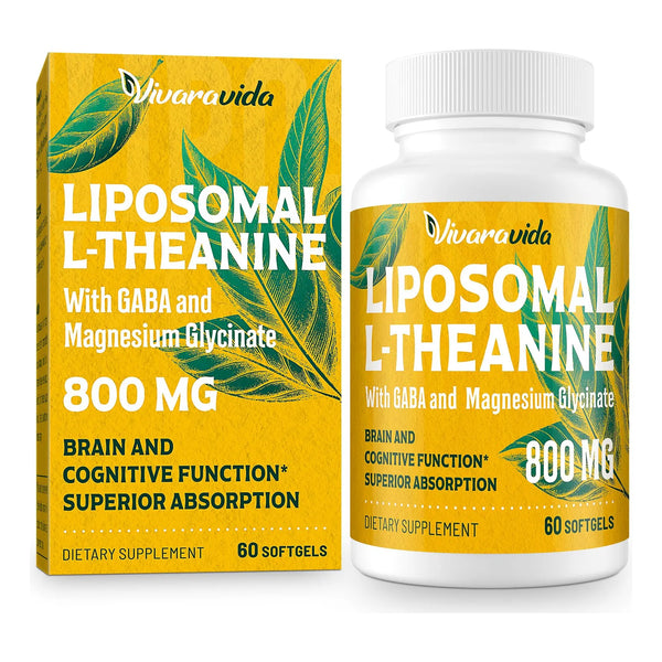 L Teanina 800mg Con GABA Y Glicinato De Magnesio 60 Capsulas Suplemento Natural Para Relajacion Y Sueño