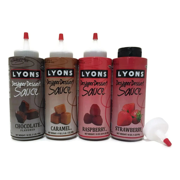 Pack Salsas Postre Chocolate Caramelo Frambuesa Fresa Decoracion Profesional