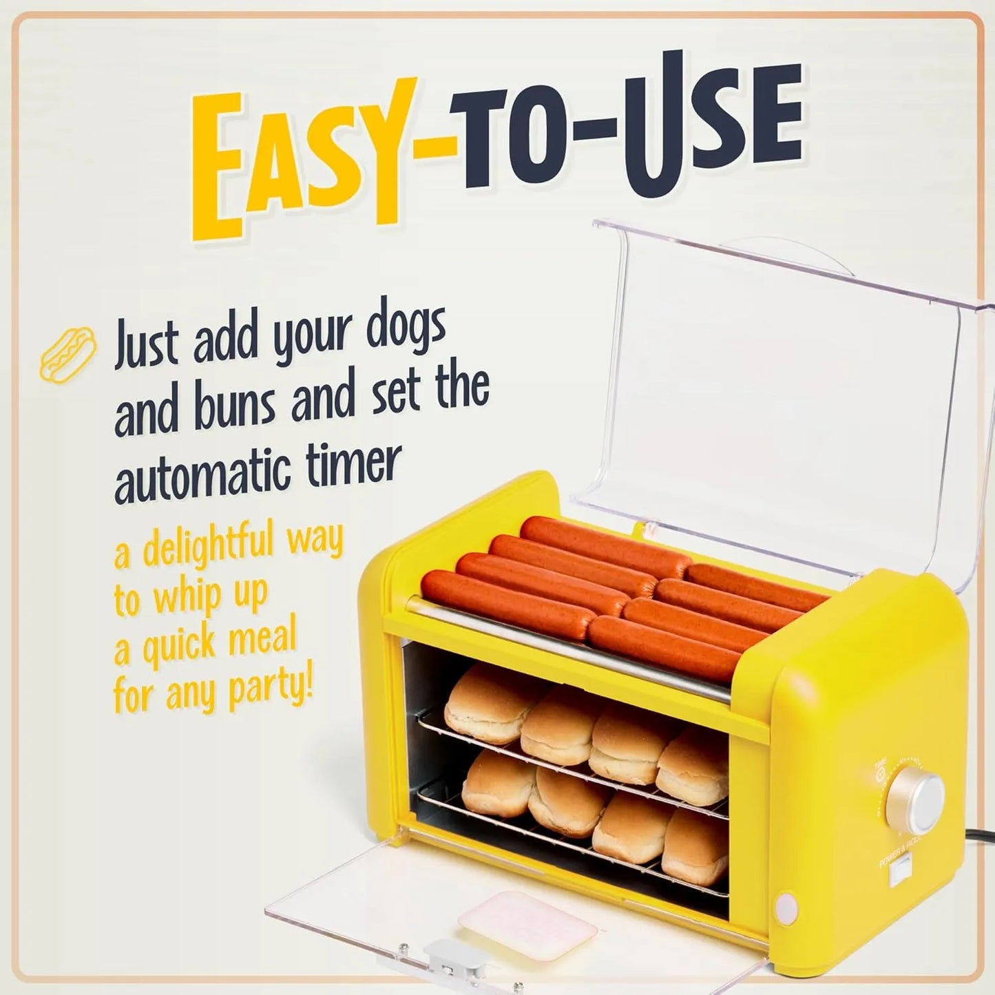 Horno Tostador 8 Rodillos Bollos Extra Grande Temporizador Oscar Mayer