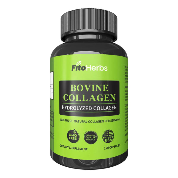 Cápsulas De Colágeno Bovino Hidrolizado 2000 Mg Para Articulaciones Y Piel