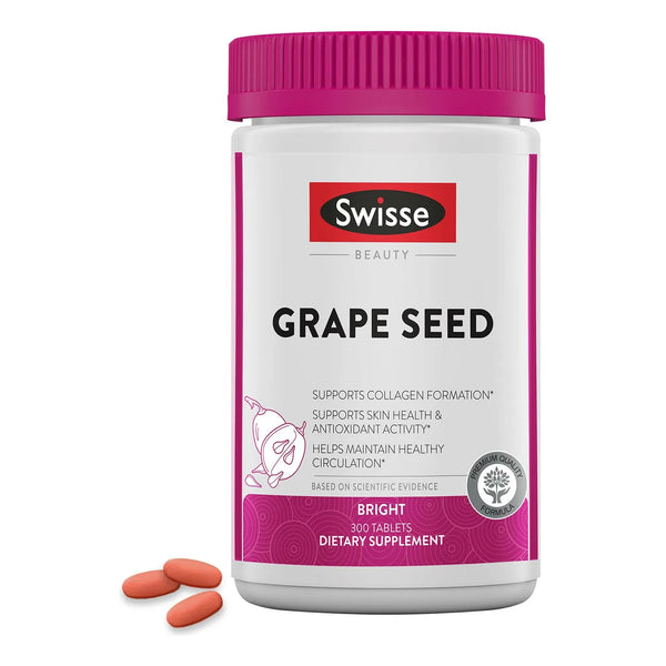 Suplemento Antioxidante De Extracto De Semilla De Uva Y Vitamina C 300 Tabletas Piel Radiante