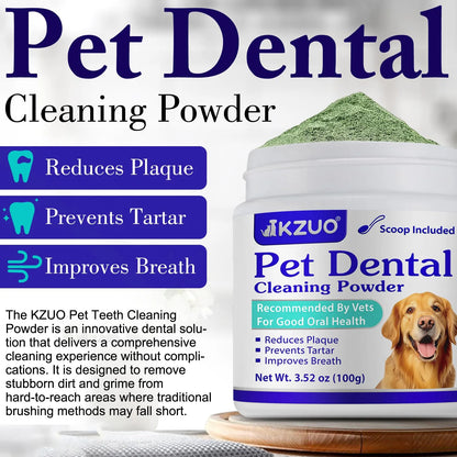 Polvo Dental Para Perros Y Gatos Reductor De Sarro Y Mal Aliento Con Probióticos