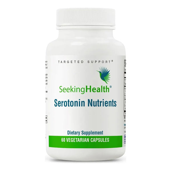 Suplemento Nutrientes De Serotonina 5 HTP Con Vitamina B6 Y Azafran 60 Capsulas Vegano