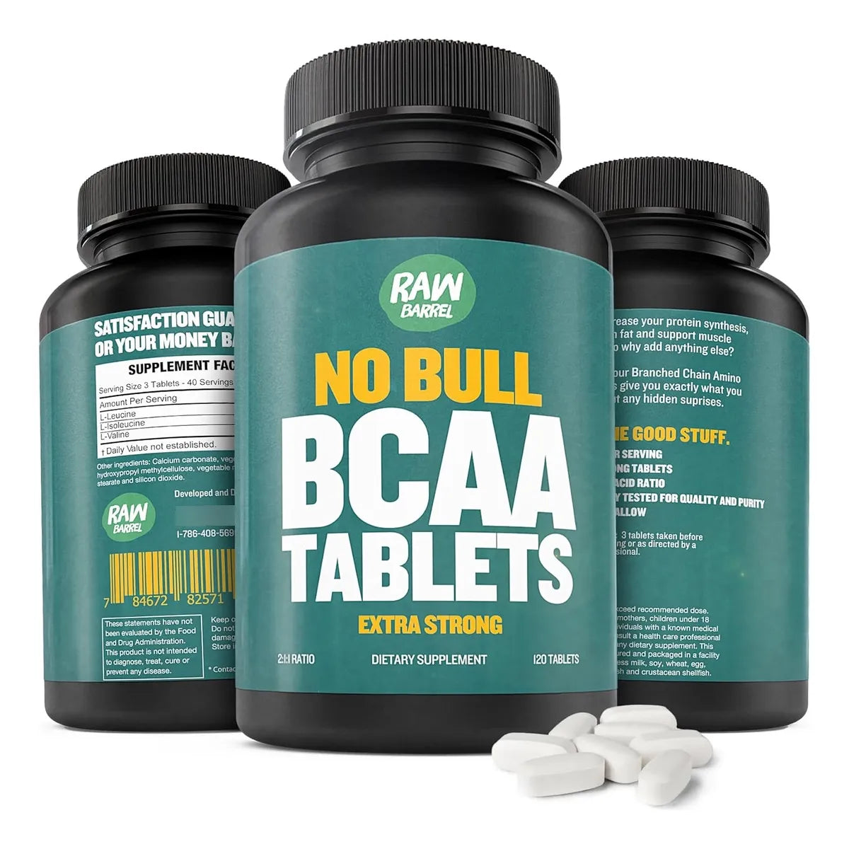 BCAA Extra Fuerte 1000 Mg 2 1 1 120 Tabletas Aminoácidos Musculares